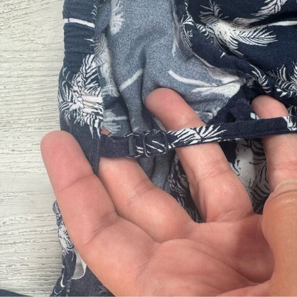 Girls Romper H&M Sz 8-9 Blue with palm trees, tropical - Picture 6 of 7